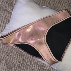 Triangle rose gold bikini bottoms